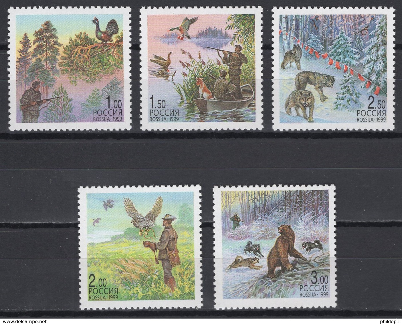Russie :  1999: N° Y&T 6382/86 **, MNH. Cote Y&T : 2,50 € - Unused Stamps