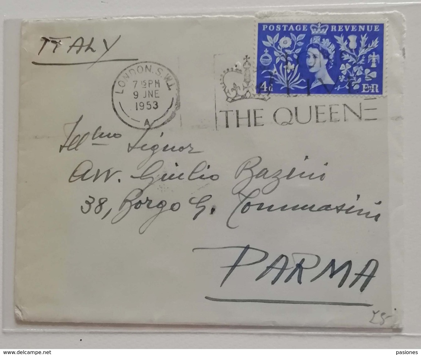 Busta Di Lettera Da Londra A Parma - 09/06/1953 - Marcofilie