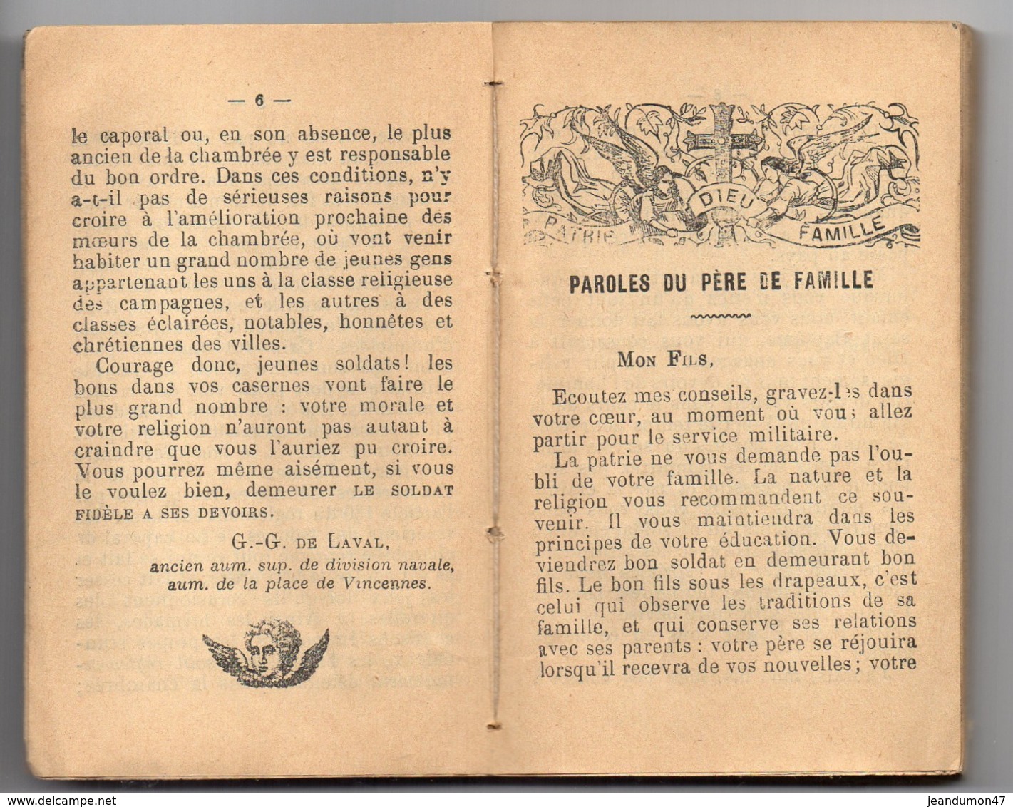 RARE.LE SOLDAT FIDELE A SES DEVOIRS. 1886 - L. DE SOYE ET FILS IMPRIMEURS PARIS 252 PAGES ..VOIR SUITE..DANS DESCRIPTION - Other & Unclassified