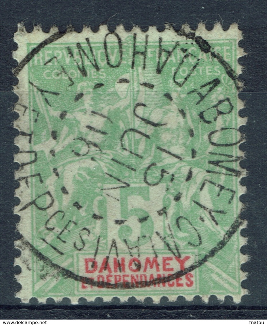 Dahomey (Benin), 5c., "Groupe", 1901, VFU Nice Postmark From ABOMEY-CALAVI - Gebraucht