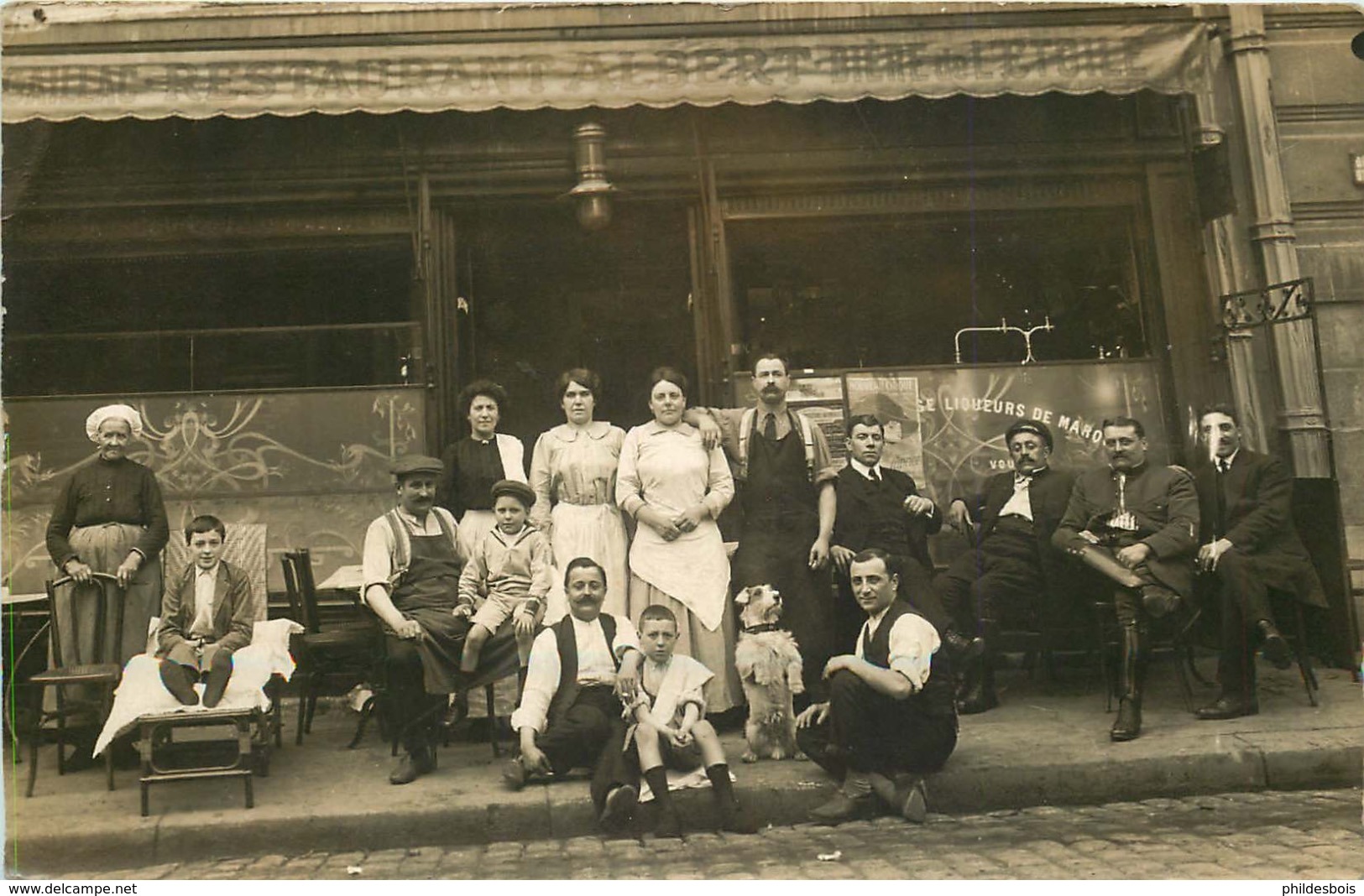 CARTE PHOTO A Localiser  RESTAURANT ALBERT  Facade Café Restaurant  (SOMME ?) - Fotografia