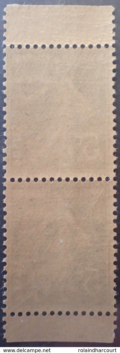 R1189/277 - 1907 - TYPE SEMEUSE - PAIRE VERTICALE DE CARNET - N°137e TIMBRES NEUFS** - Nuovi