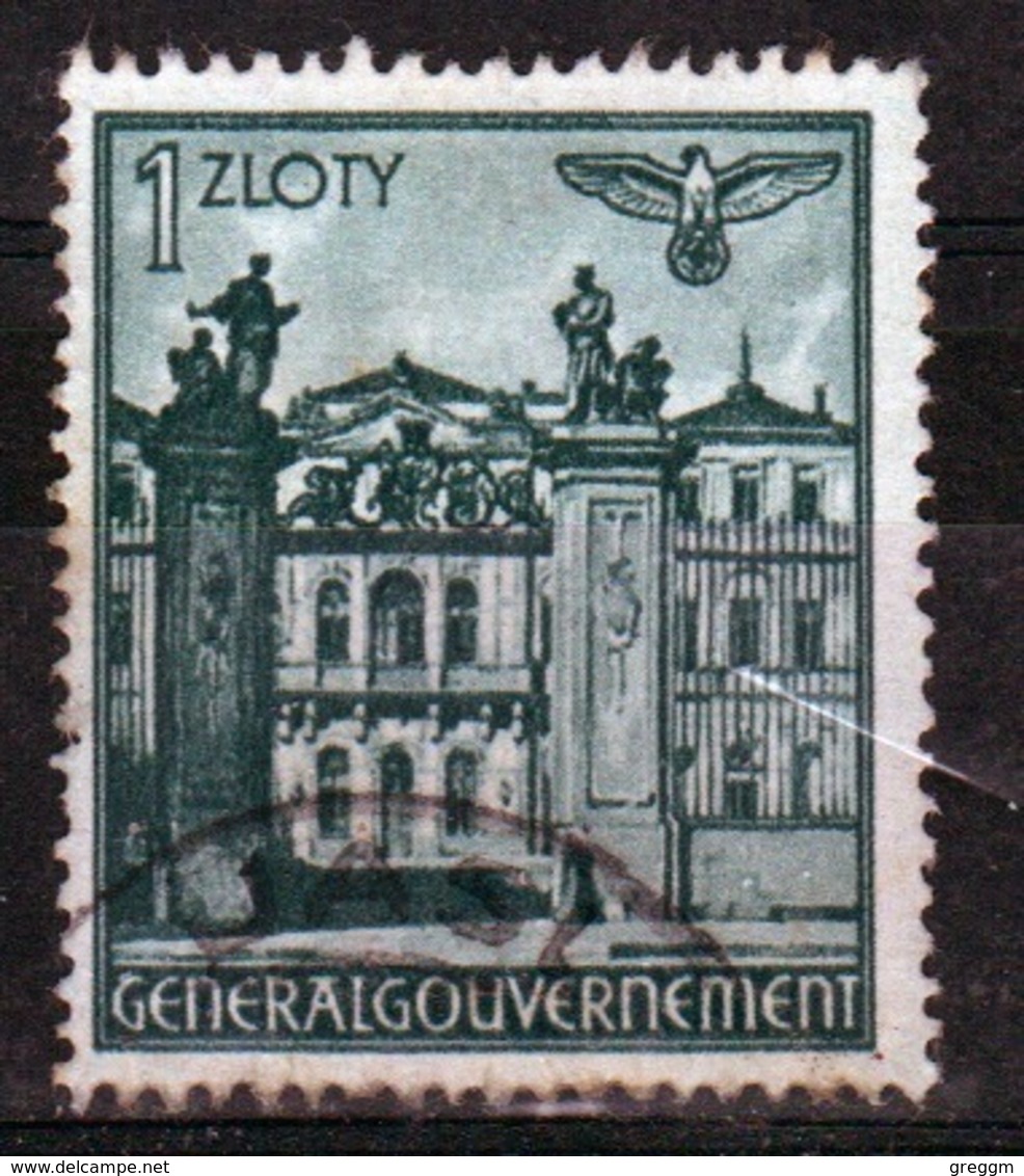 Poland German Occupation 1z Views Stamp From 1940. - General Government