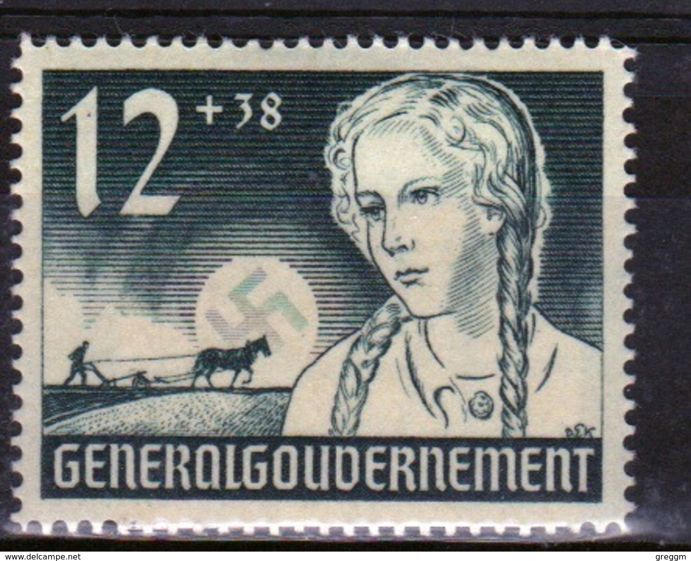 Poland German Occupation Stamp To Commemorate The 1st Anniversary Of Occupation From 1940. - General Government