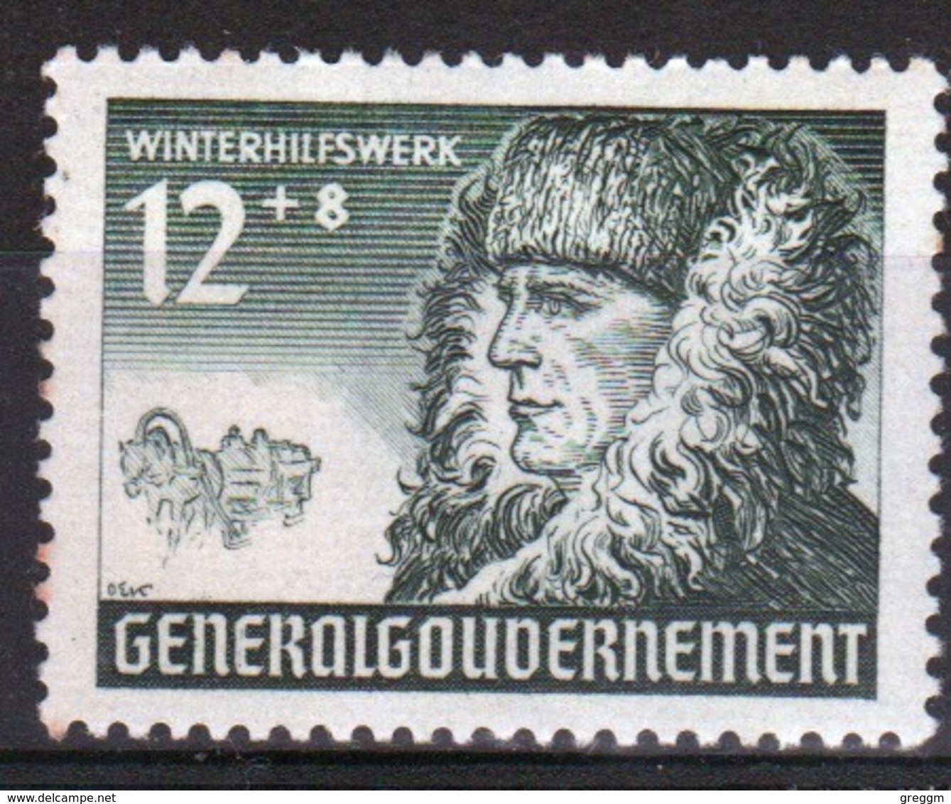 Poland German Occupation Stamp To Commemorate The Winter Relief Fund From 1940. - General Government