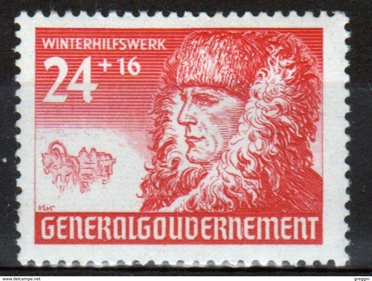 Poland German Occupation Stamp To Commemorate The Winter Relief Fund From 1940. - General Government