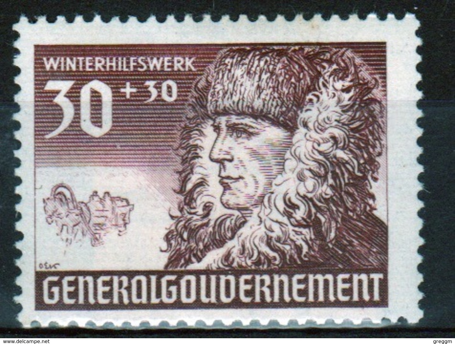 Poland German Occupation Stamp To Commemorate The Winter Relief Fund From 1940. - General Government