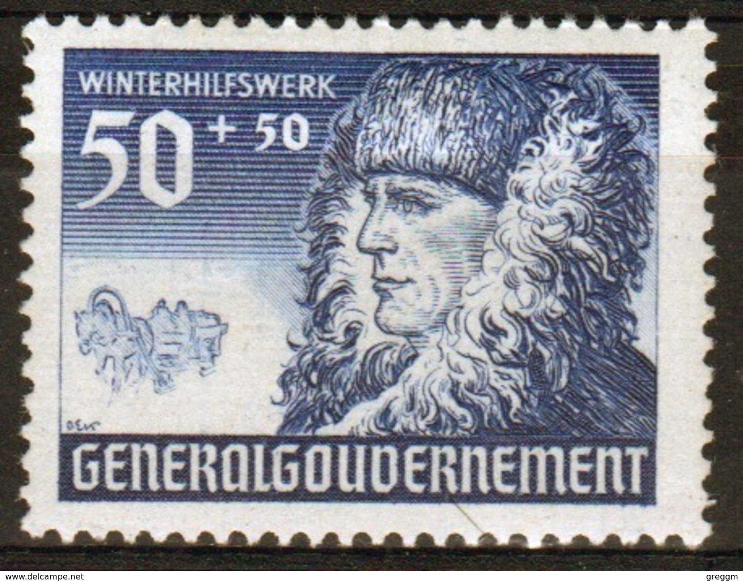 Poland German Occupation Stamp To Commemorate The Winter Relief Fund From 1940. - General Government