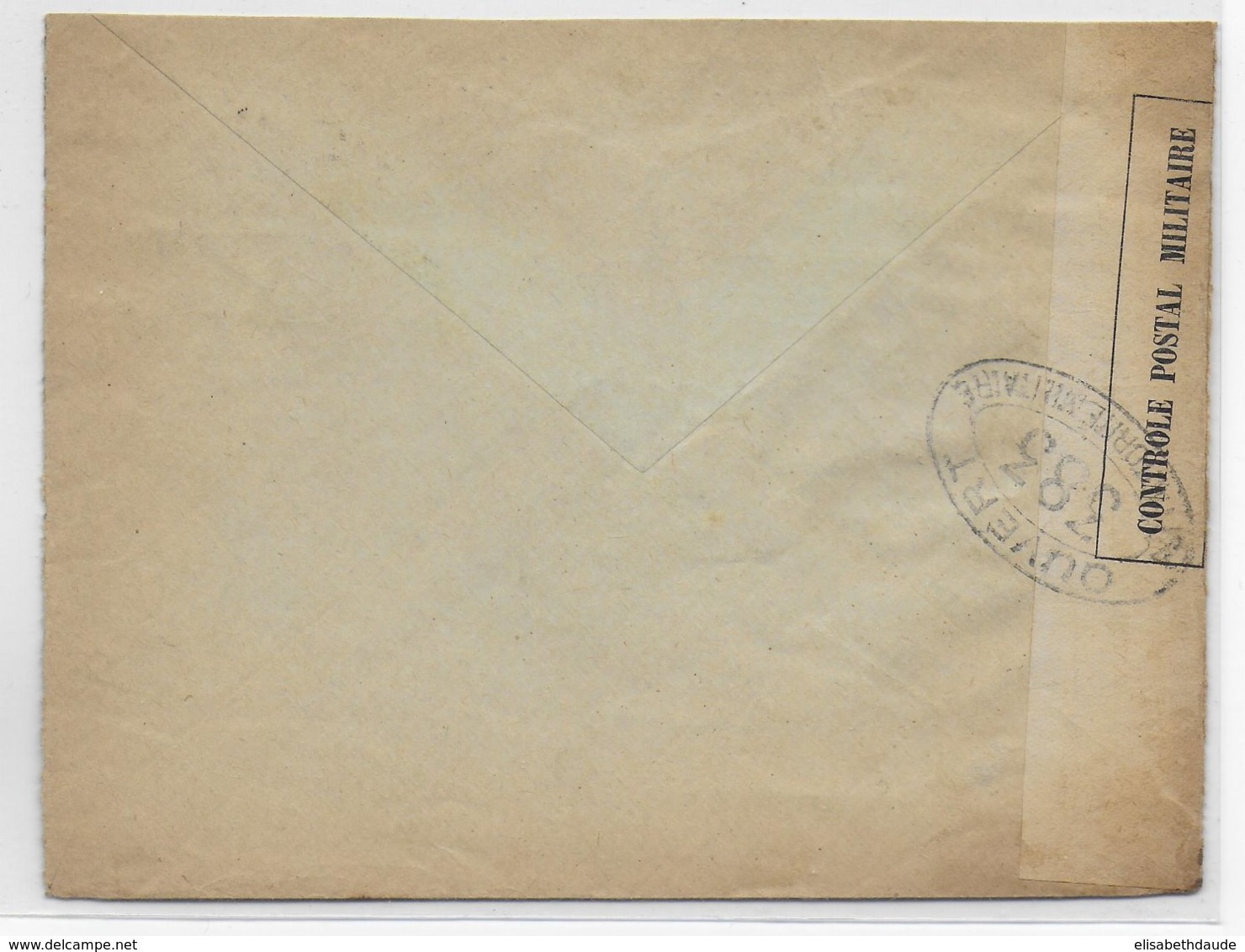 1917 - PORTUGAL - PERFORE ! PERFIN ! ENVELOPPE De LISBONNE Avec CENSURE FRANCAISE => PARIS - Storia Postale