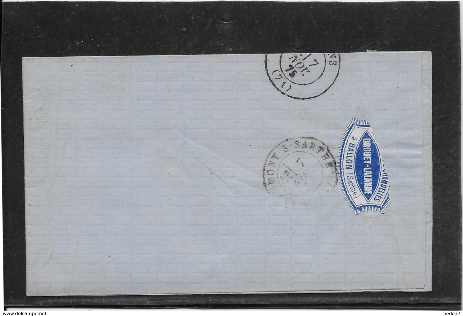 France N°60 Oblitéré GC 297 & Type 17 Ballon (71) - 1875 - TB - 1871-1875 Ceres