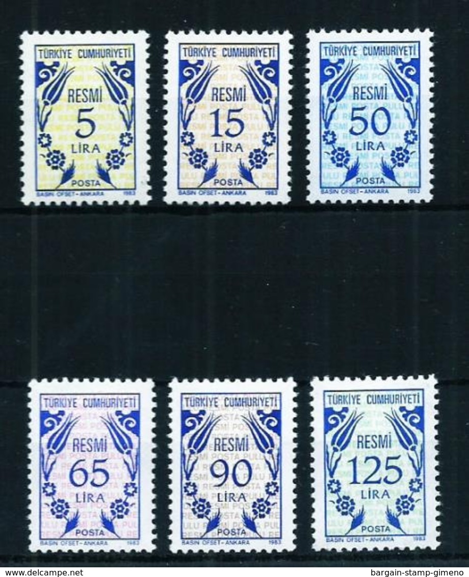 Turquía Servicio-165/70 Nuevo Cat.25€ - Sellos De Servicio