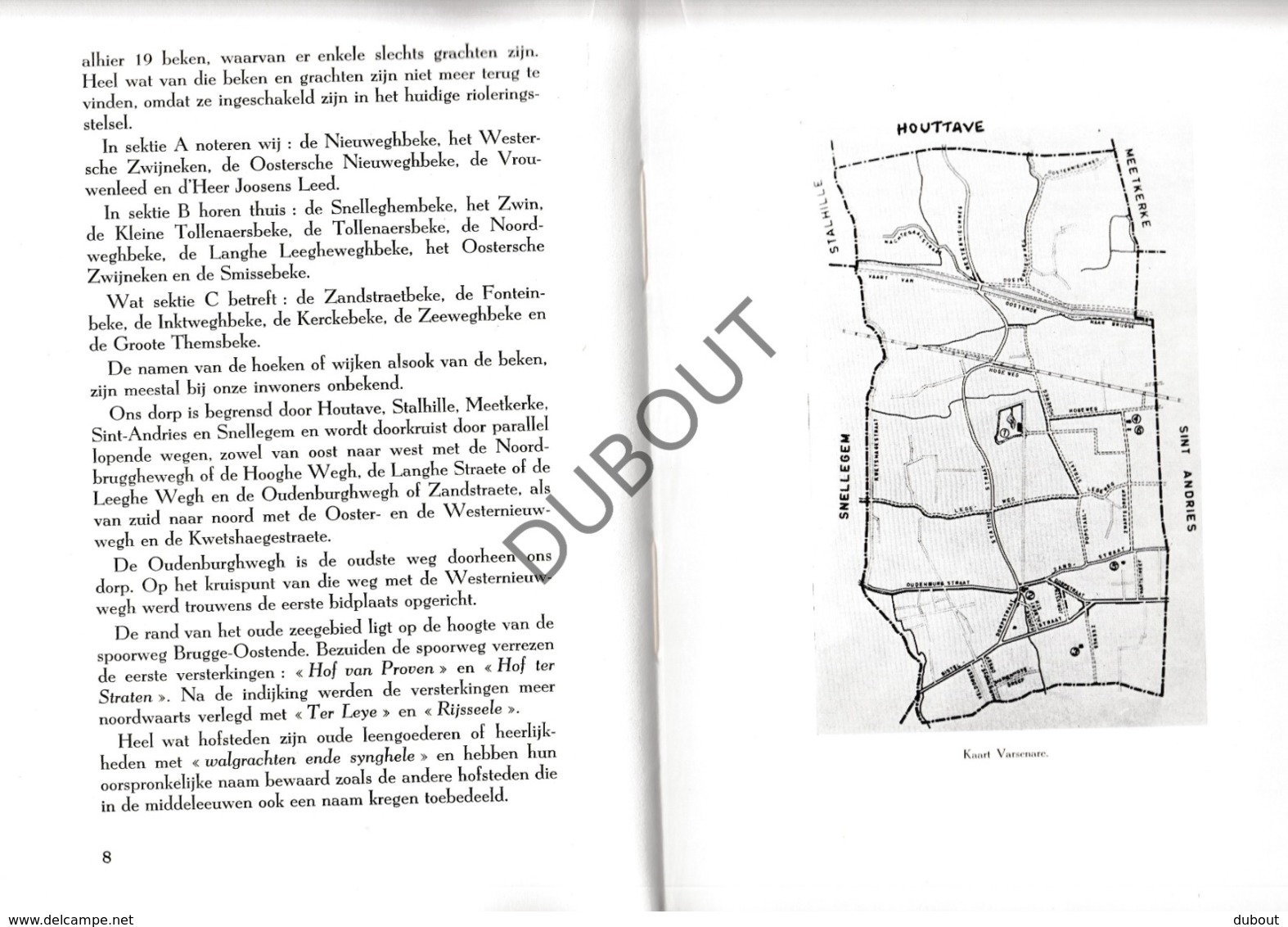 VARSENARE En Zijn Rijk Verleden - André Franchoo - 1971 Deel 1 Met Illustraties   (R464) - Anciens