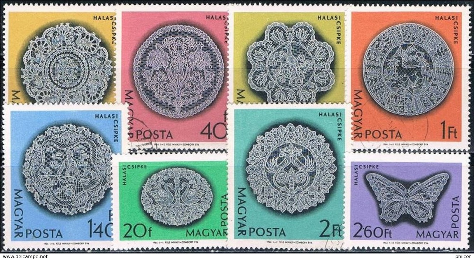 Hungria, 1964, Halasi Csipke, Used And MH - Textil