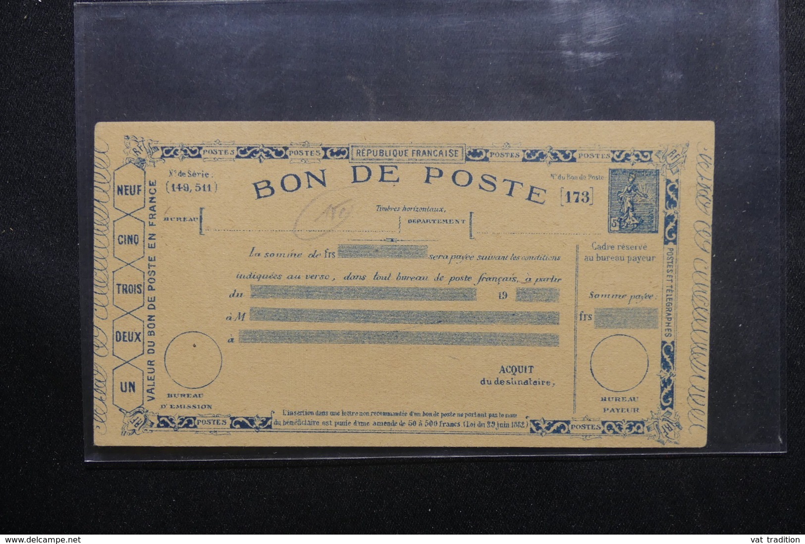 FRANCE - Bon De Poste De La Poste Enfantine Au Type Semeuse  - L 46445 - Autres & Non Classés