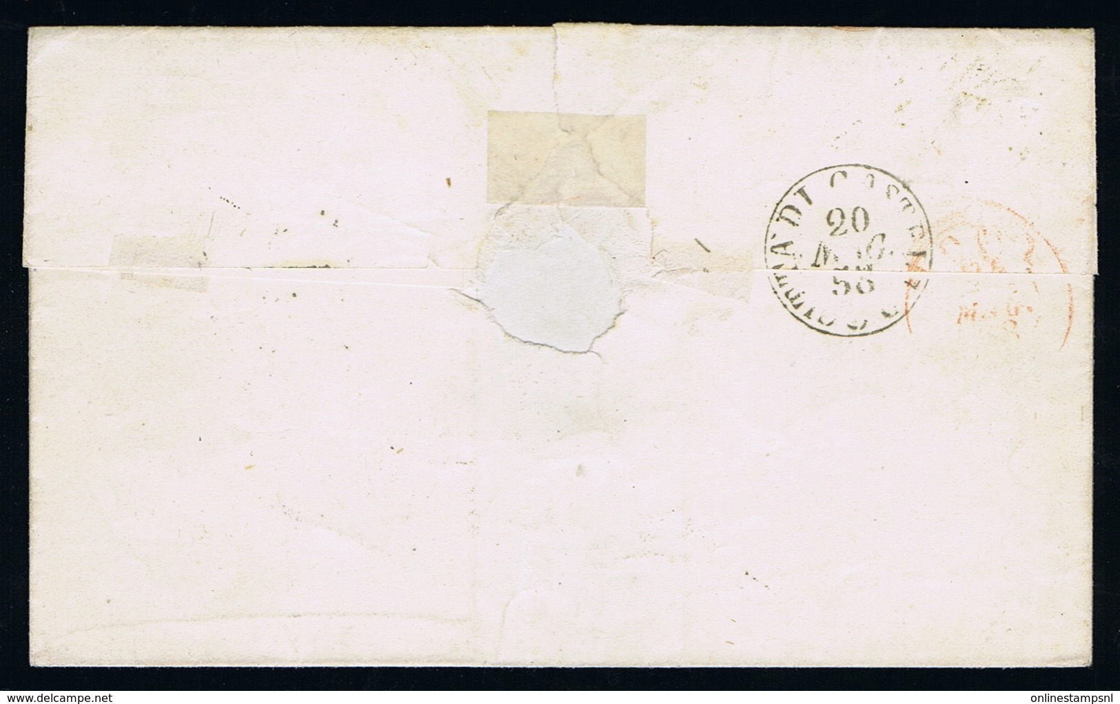 Italy Papel States: Cover 1858 Sa 4  Roma - Papal States