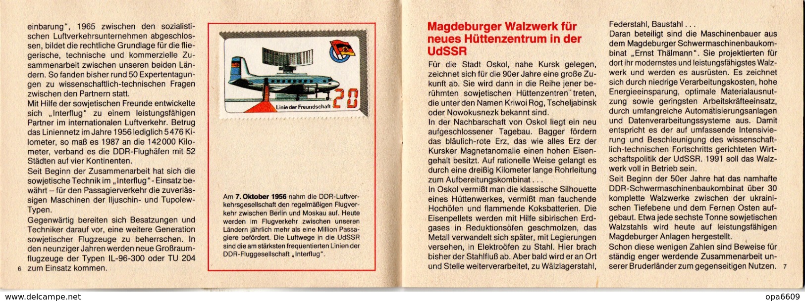 (Kart-ZD) DDR Sammelheft Für Die DSF-Sondermarkenserie 1989 "40 Jahre DDR Im Bruderbund Auf..." Kompl. Mit 21 Marken - Storia Postale