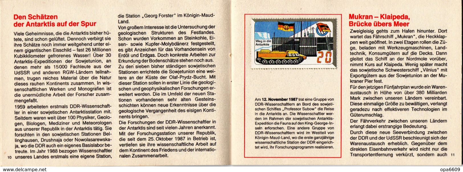 (Kart-ZD) DDR Sammelheft für die DSF-Sondermarkenserie 1989 "40 Jahre DDR Im Bruderbund auf..." kompl. mit 21 Marken