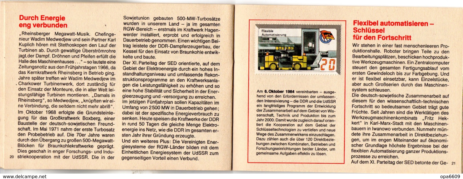 (Kart-ZD) DDR Sammelheft für die DSF-Sondermarkenserie 1989 "40 Jahre DDR Im Bruderbund auf..." kompl. mit 21 Marken