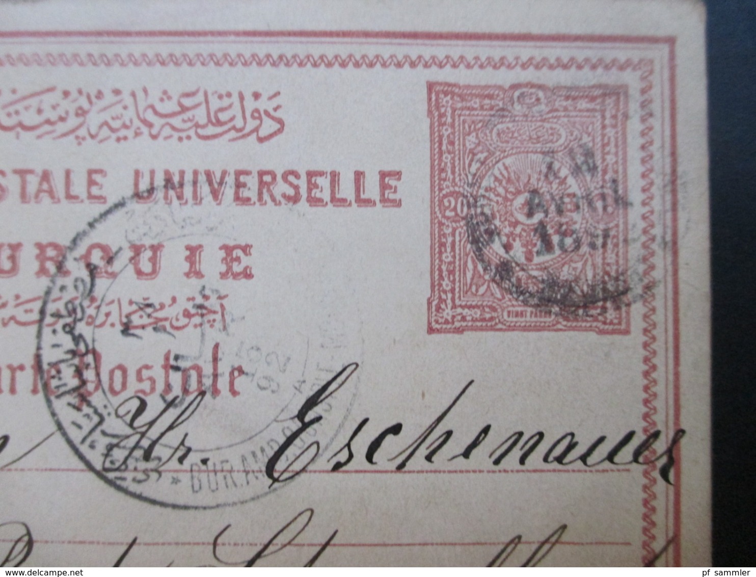 Türkei 1892 Ganzsache Constantinopel - Bad Schwalbach Mit 2 Stempeln Interessant??!! - Storia Postale