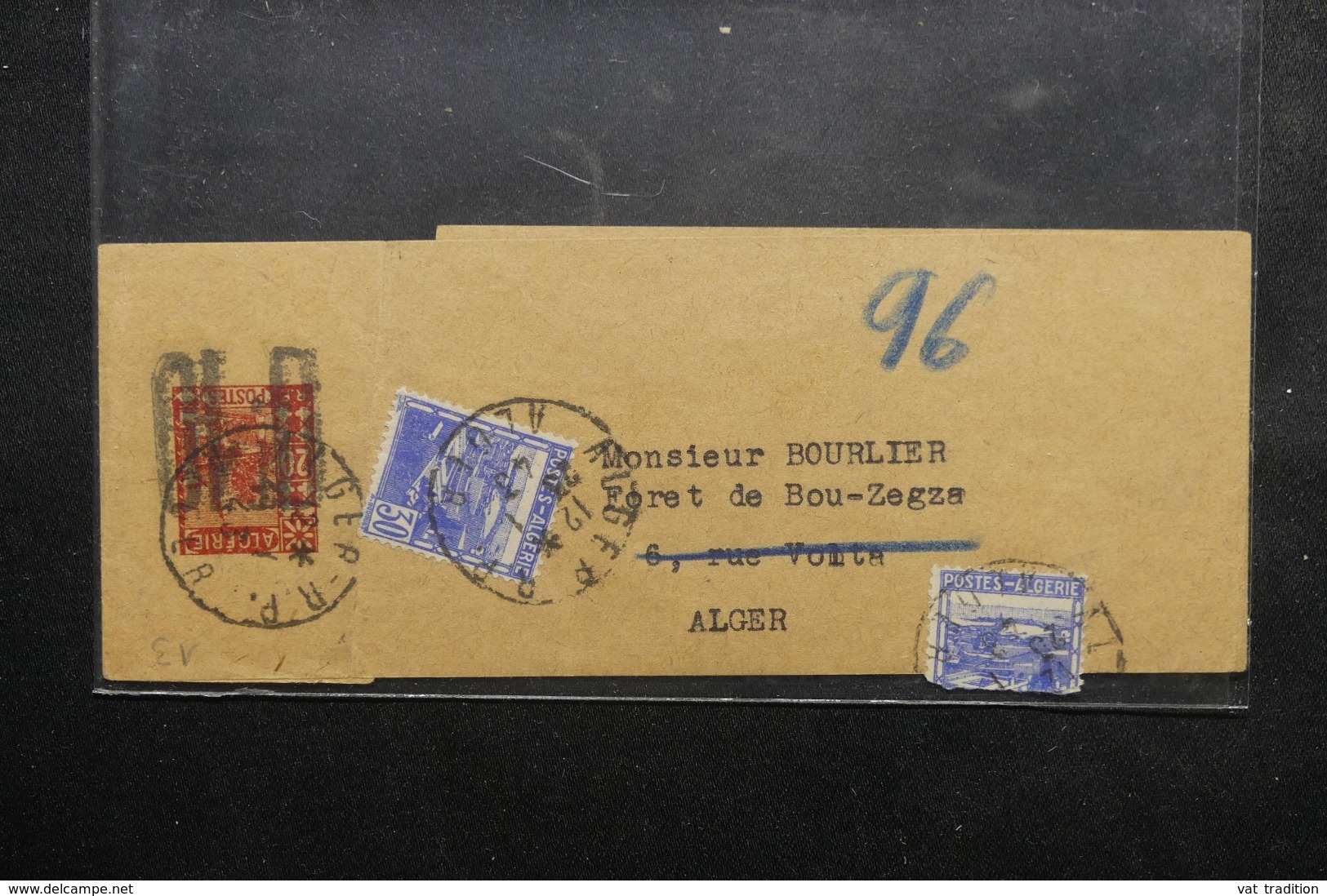ALGÉRIE - Entier Postal ( Bande Journal ) Surchargé + Compléments De Alger Pour Alger En 1943 - L 46457 - Briefe U. Dokumente