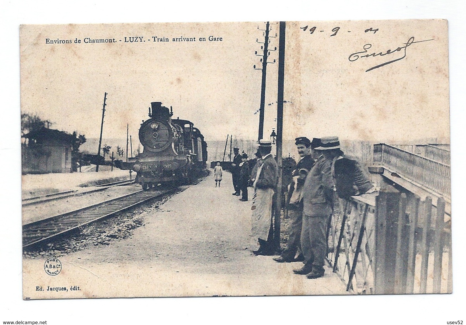 CPA Luzy - Environs De Chaumont - Train Arrivant En Gare - Autres & Non Classés