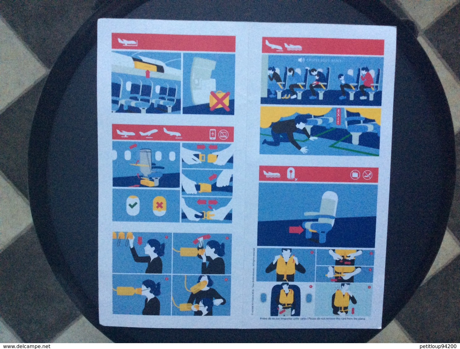 CONSIGNES DE SECURITE / SAFETY CARD  *Airbus A 320   AIR FRANCE  JOON - Scheda Di Sicurezza