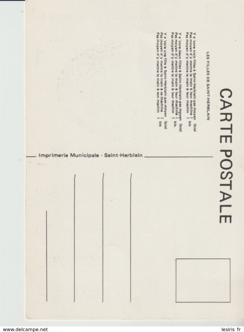 C. P. - 1re EXPOSITION DE LA CARTE POSTALE A SAINT HERBLAIN - 1981 - Y A CORE TROIS FILLES A SAINT HERBLAIN PAS MOYEN - - Saint Herblain