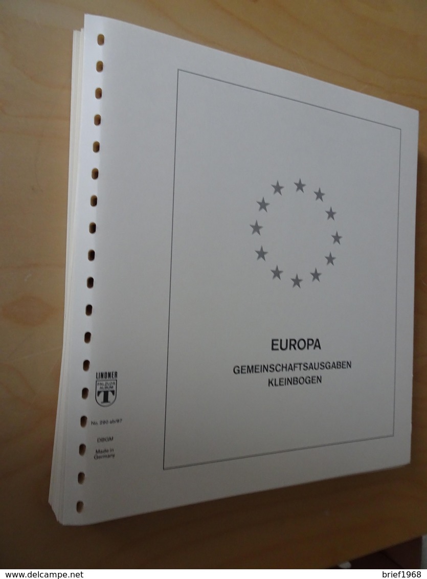 Europa Cept Lindner T Kleinbogen 1984-1986 (3543) - Pre-printed Pages