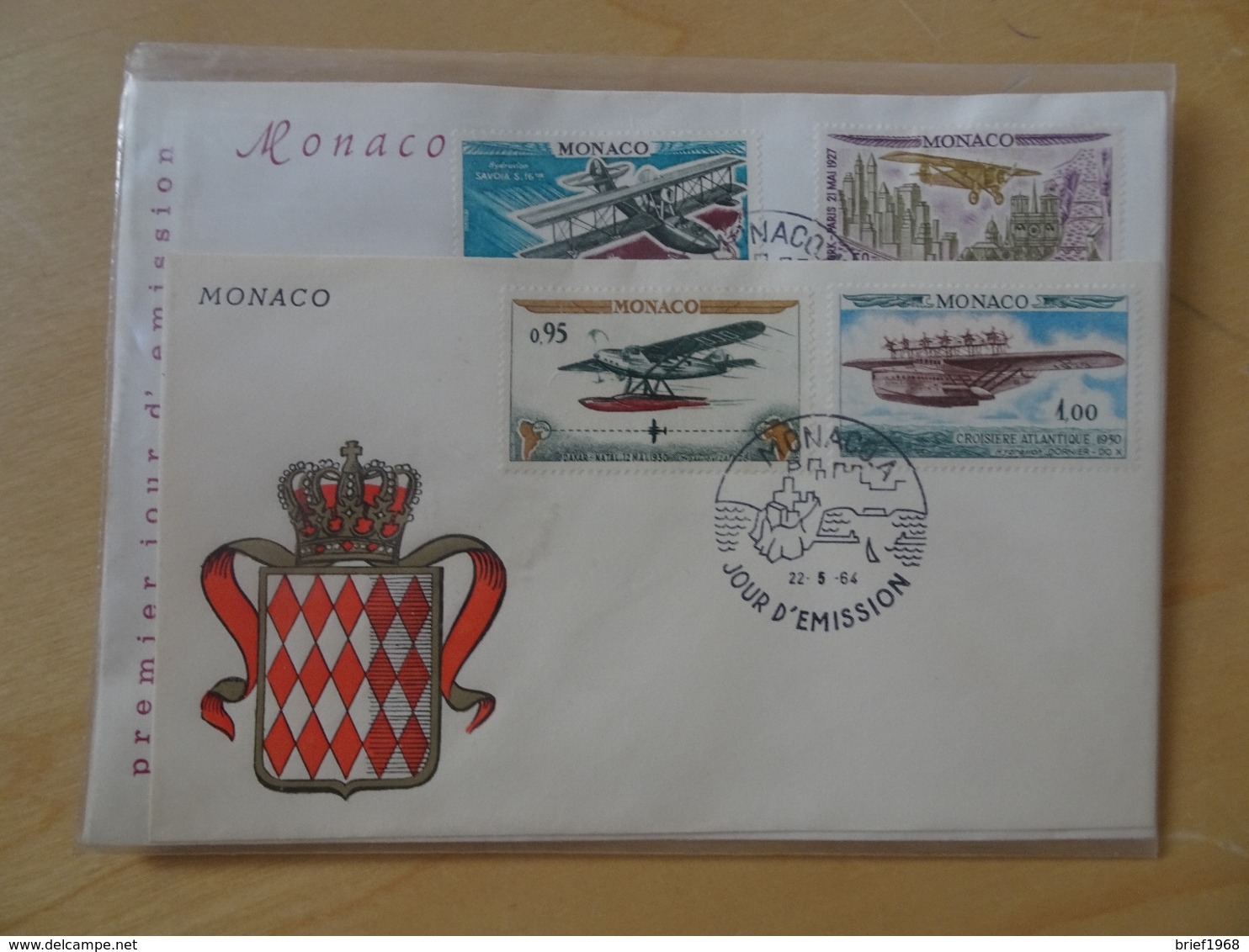 Monaco Michel 756-771 FDC Flugzeuge (10336) - FDC