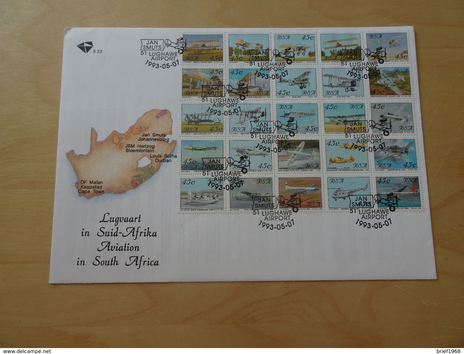 Südafrika Michel 865/89 FDC Flugzeuge (11769) - FDC