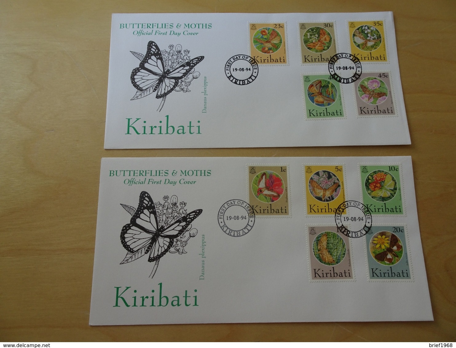 Kiribati Michel 672/89 FDC Schmetterlinge/Butterflys (11747) - Kiribati (1979-...)