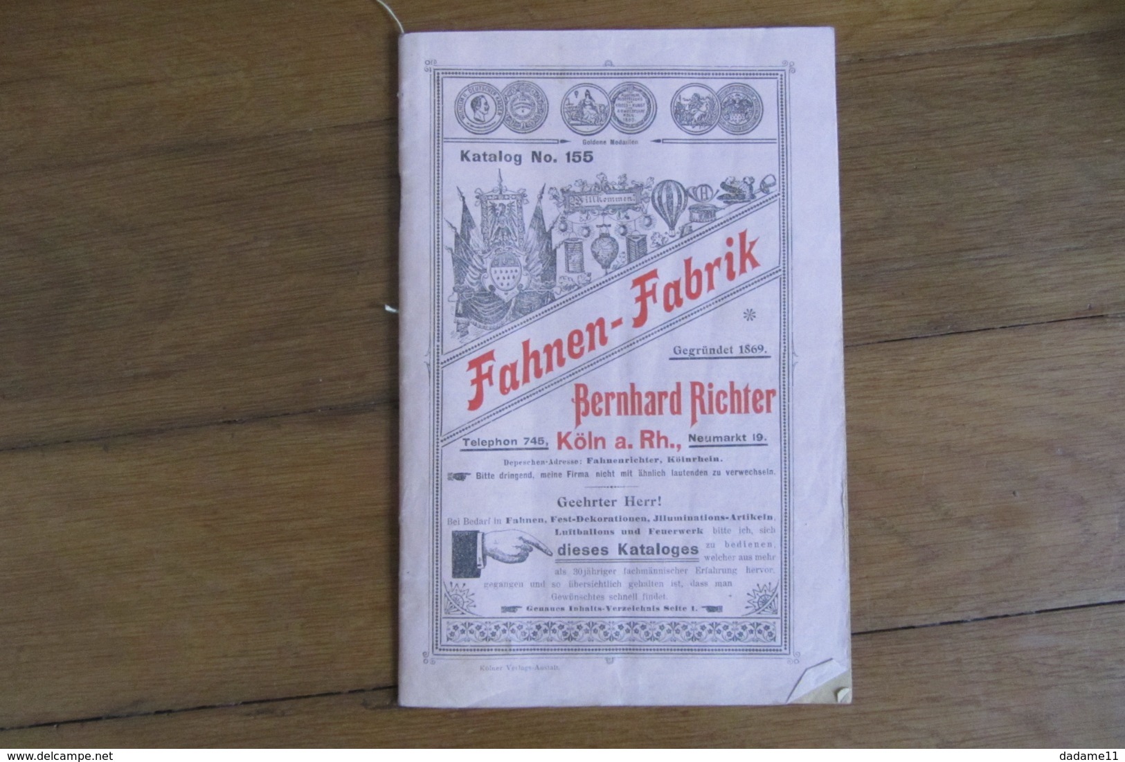Document Publicitaire Pour Les Drapeaux Et Les Décorations En Allemagne Et En Alsace Avant 1900 - Autres & Non Classés