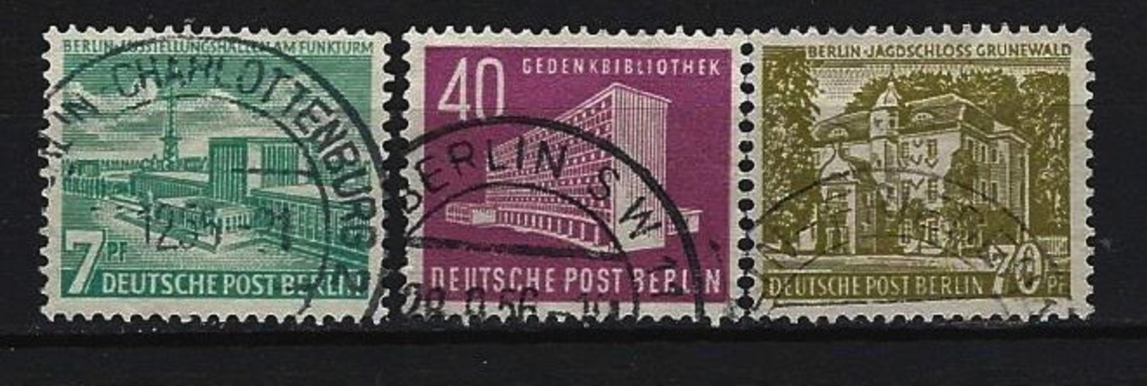 BERLIN - Mi-Nr. 121 - 123 Berliner Bauten Gestempelt - Gebraucht