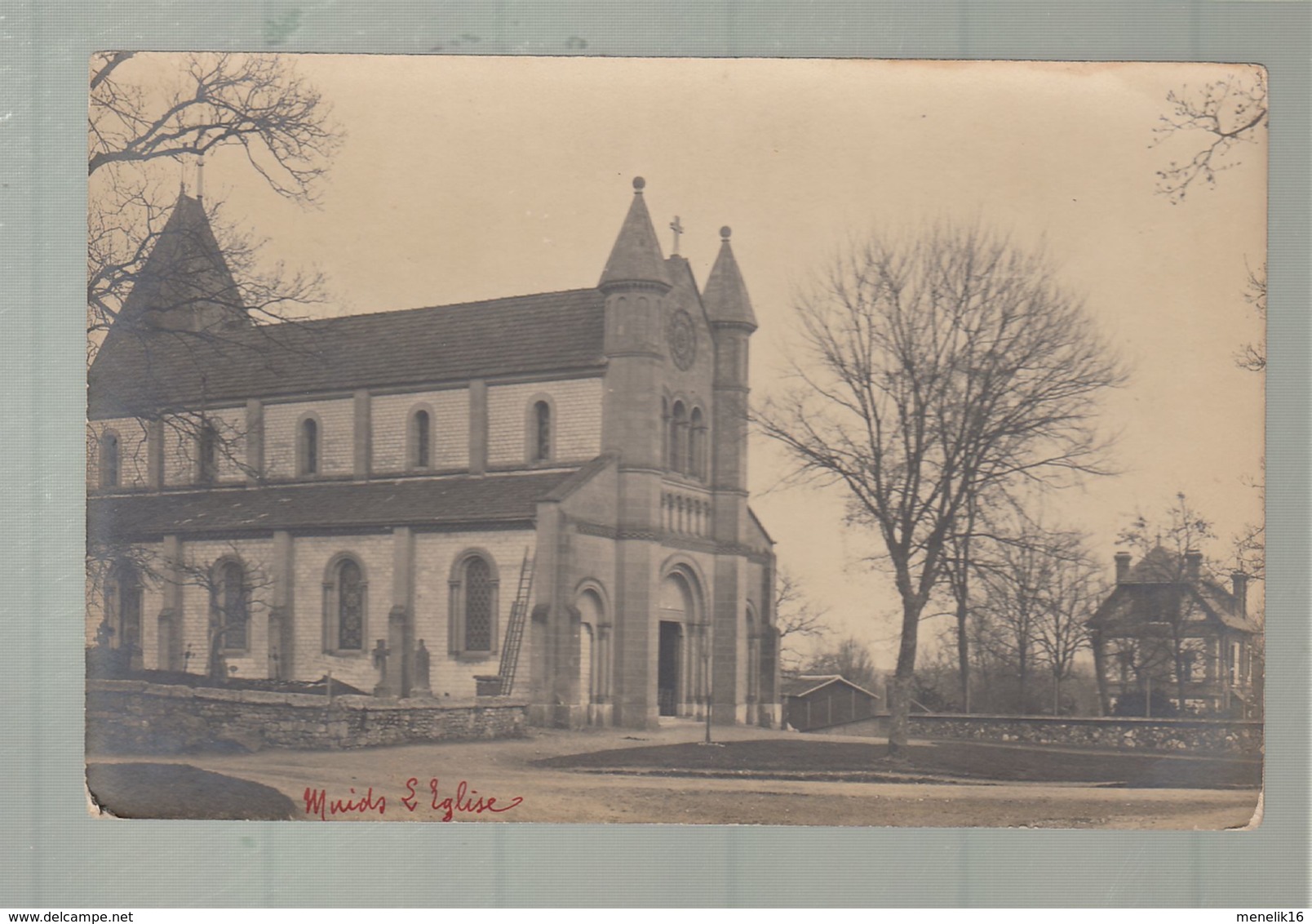 CPA - 27  - Muids   -  Eglise - Carte Photo De 1919 - Muids