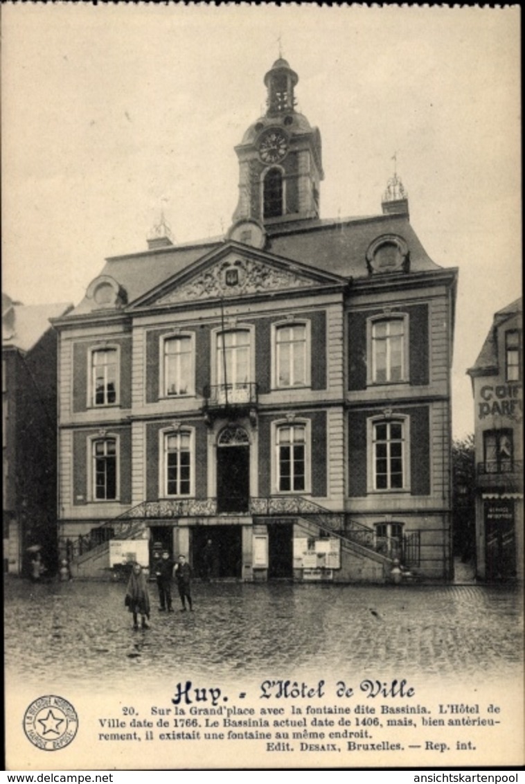 Cp Huy Wallonien Lüttich, L'Hotel De Ville - Autres & Non Classés