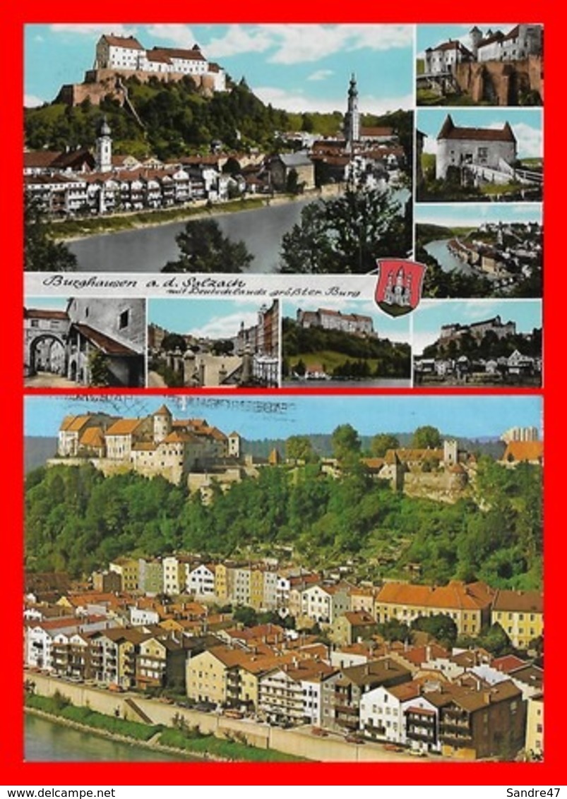 2 CPSM/gf Burghausen (Allemagne)  Mit Deutschlands Grösster Burg...K116 - Burghausen