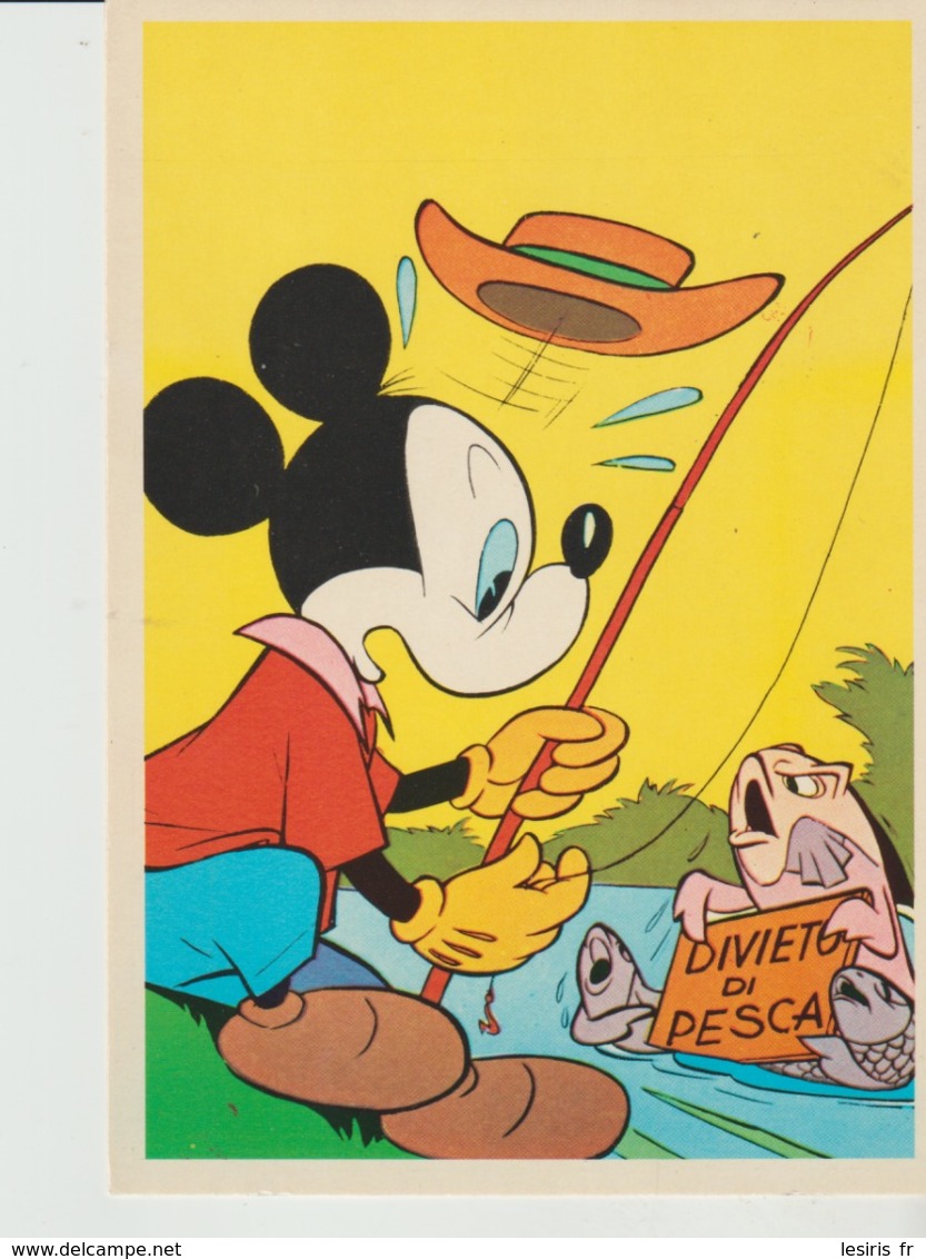 C. P. - PHOTO - MICKEY - DIVIETO DI PESCA - 112/3 - DISNEY - BIONDETTI - - Altri & Non Classificati