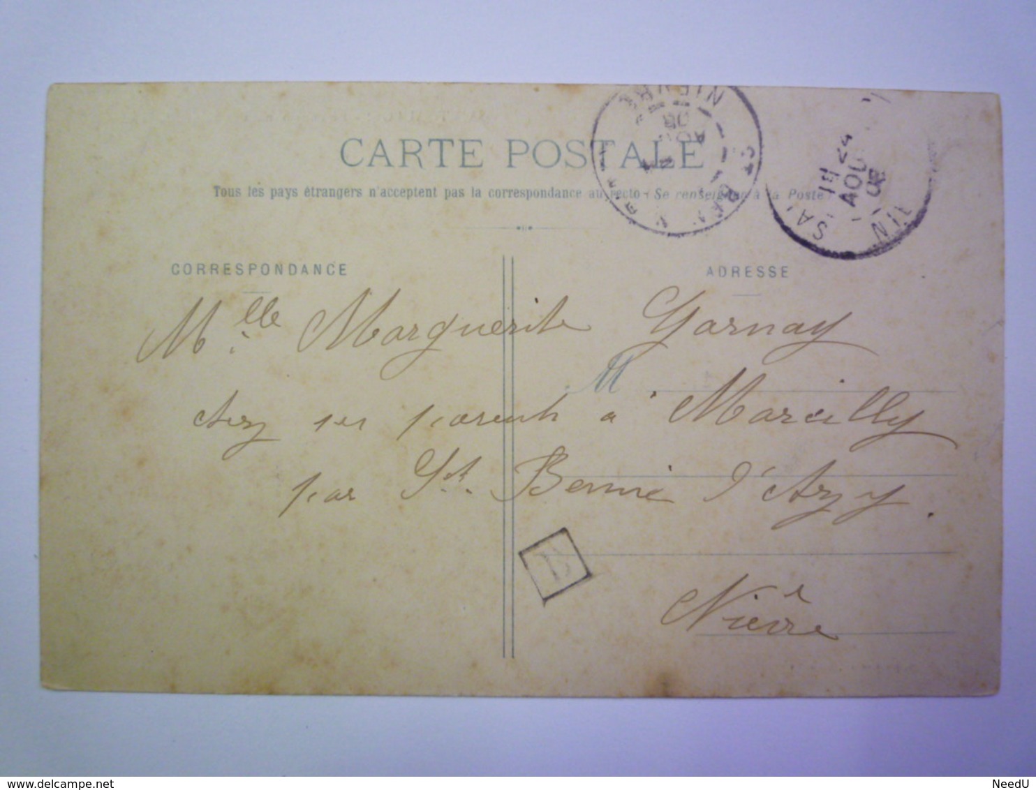 GP 2019 - 2089  SAINT-SAULGE  (Nièvre)  :  Le Pensionnat Des Soeurs De La Charité   1908   XXX - Other & Unclassified