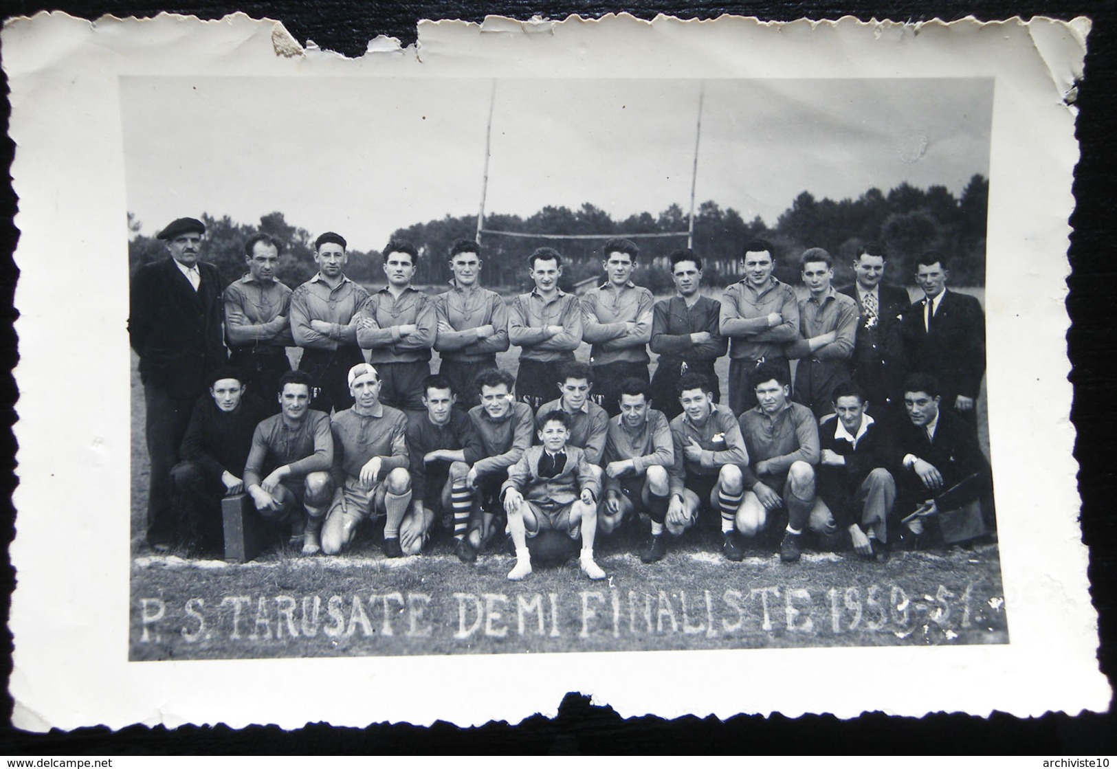 PHOTOGRAPHIE RUGBY P.S.TARUSATE DEMI FINALISTE1950/1951 TARTAS - Rugby