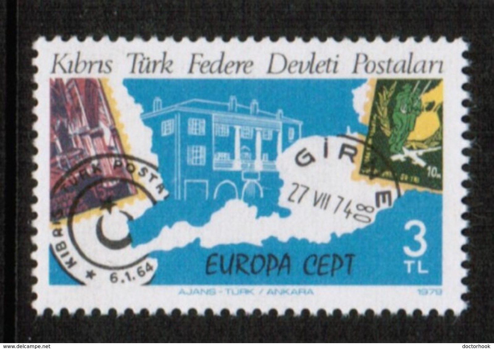 CYPRUS---Turkish  Scott # 72* VF MINT HINGED (Stamp Scan # 550) - Neufs