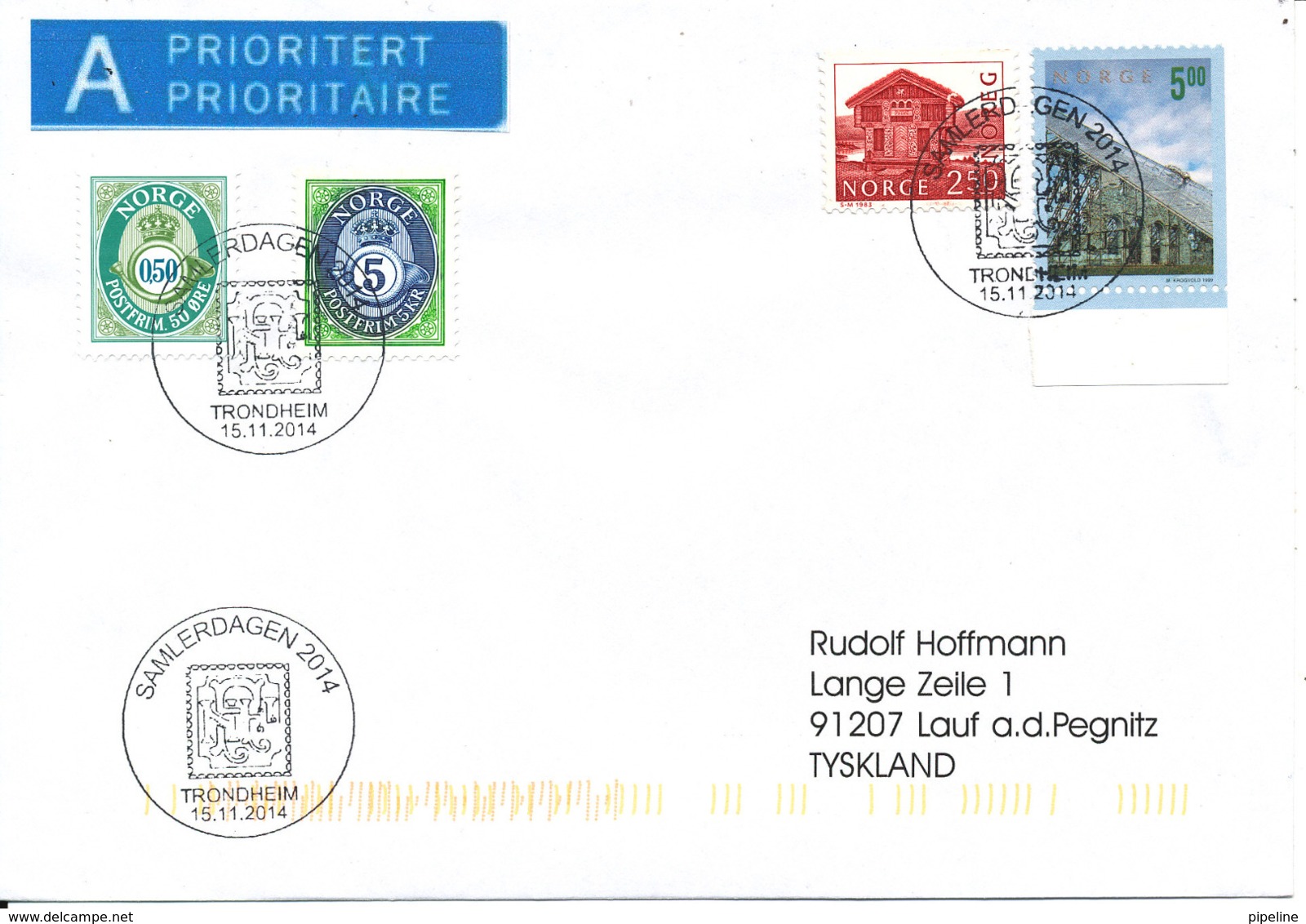 Norway Cover Trondheim 15-11-2014 (Samlerdagen 2014) - Briefe U. Dokumente