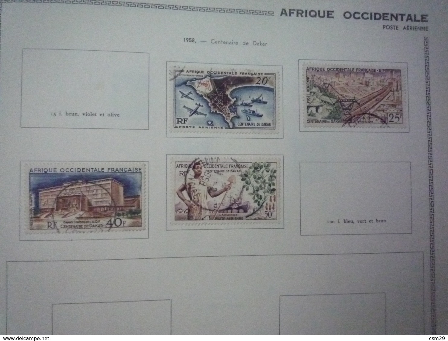Collection en Album Colonies Françaises  Emissions Générales à Cote d'Ivoire - A compléter -  71 scans