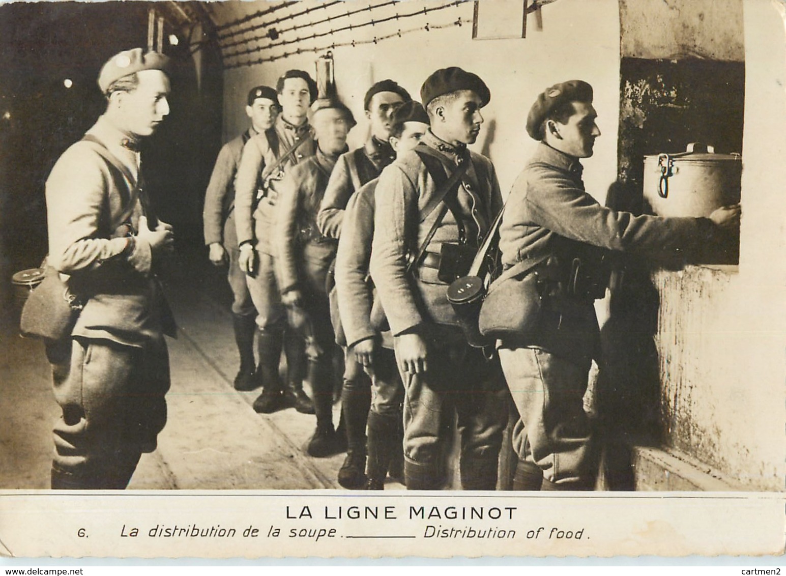 GUERRE 40 LA LIGNE MAGINOT DISTRIBUTION DE LA SOUPE WW2 MILITARIA KRIEG - Guerra 1939-45