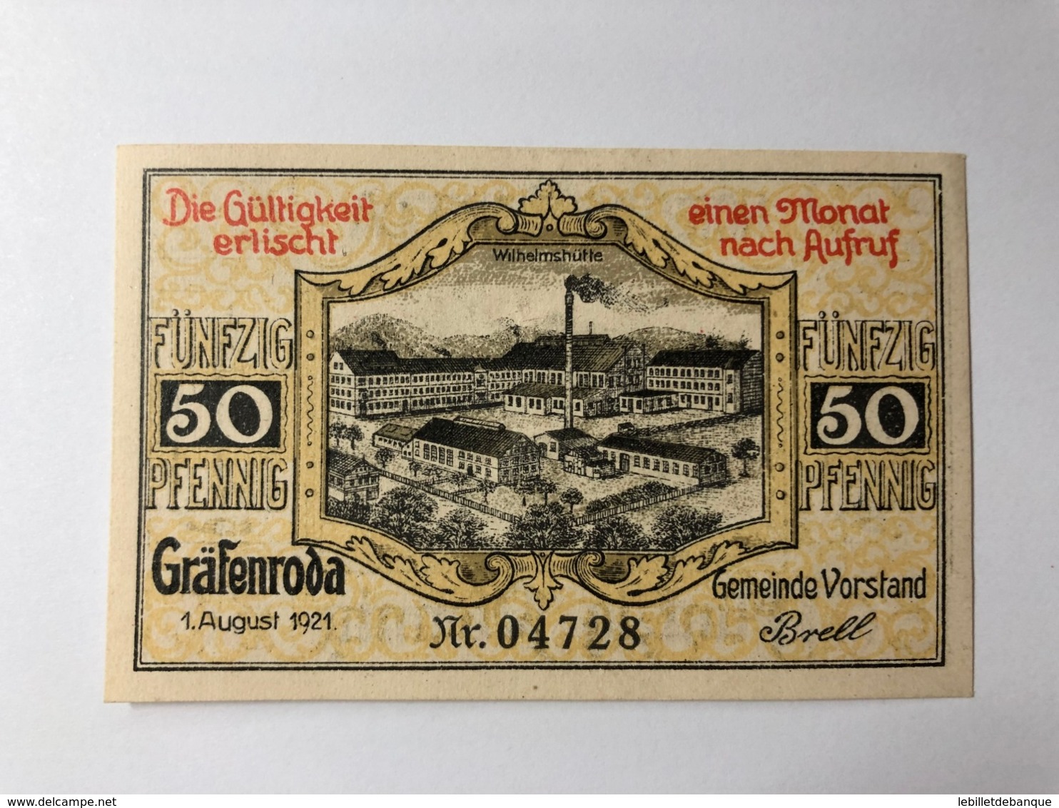 Allemagne Notgeld Grafenroda 50 Pfennig - Verzamelingen