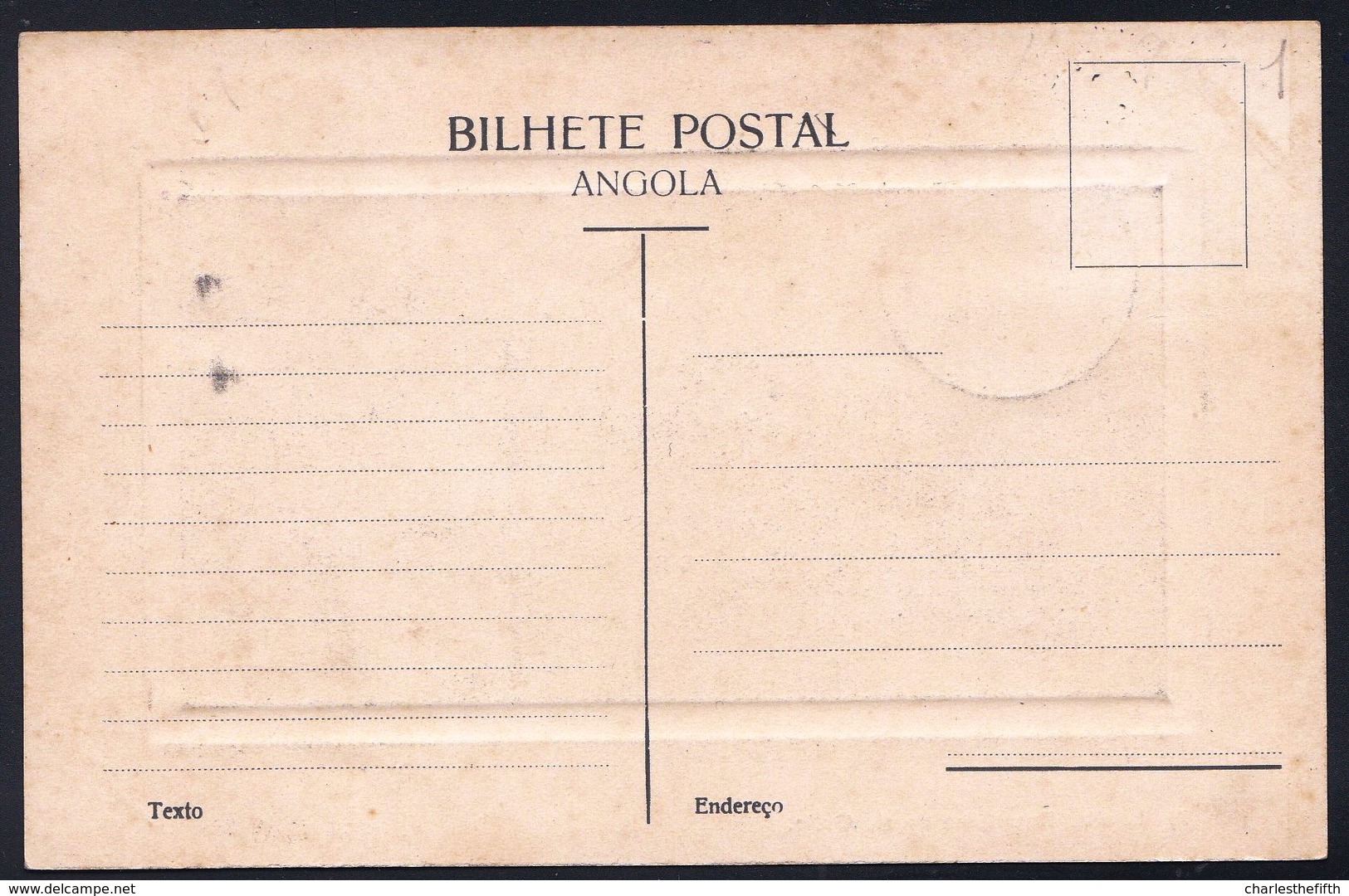 POSTAL ANGOLA - LUNDA - PASSAGEM DO RIO CUILO - (Ed. Almeida Sousa & Cª, Nº7) - Postcard - CPA - RARE !! - Timbre Republ - Angola