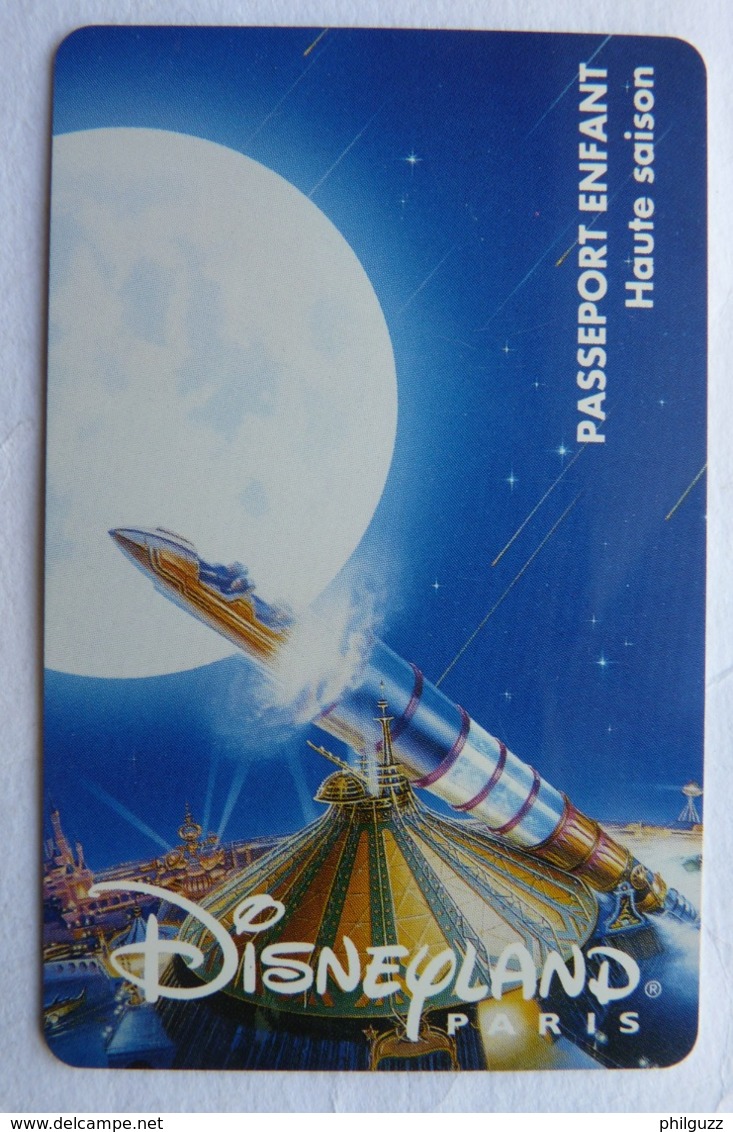 BILLET D'ENTREE CARTE PASS WALT DISNEY PARC EURODISNEY 013 DISNEYLAND SPACE MOUNTAINS - Tickets - Entradas