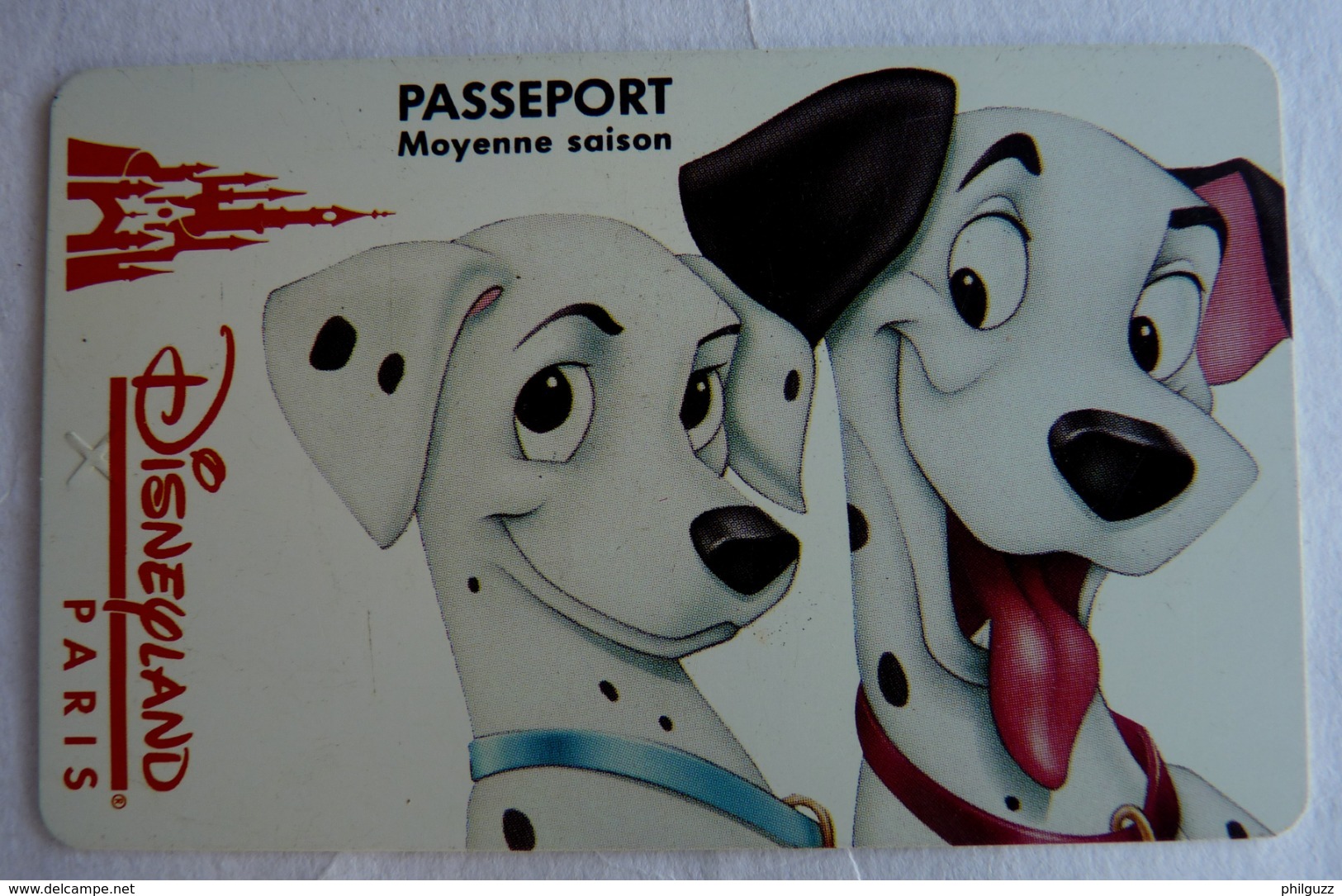 BILLET D'ENTREE CARTE PASS WALT DISNEY PARC EURODISNEY 018 DISNEYLAND LES 101 DALMATIENS - Biglietti D'ingresso