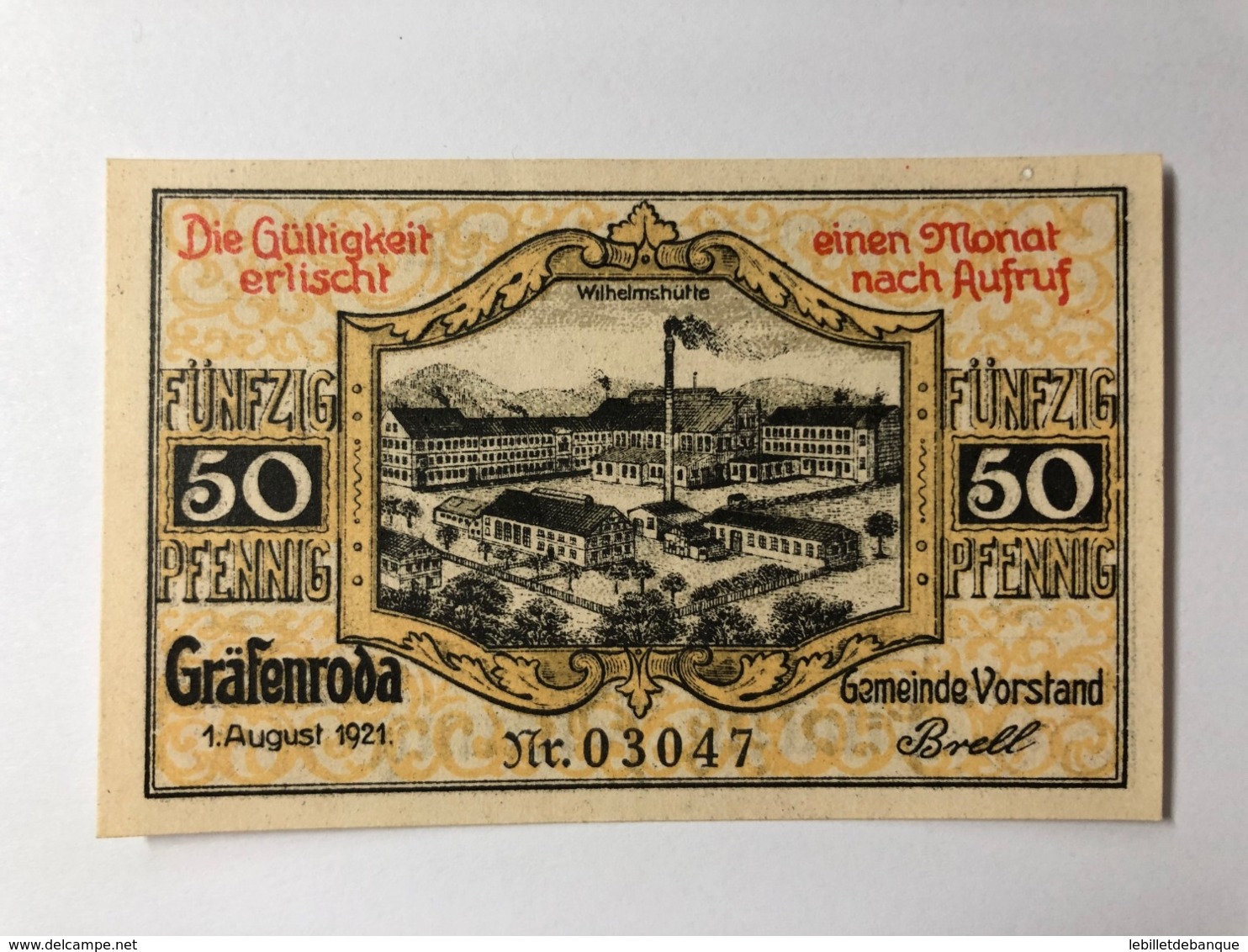 Allemagne Notgeld Grafenroda 50 Pfennig - Verzamelingen