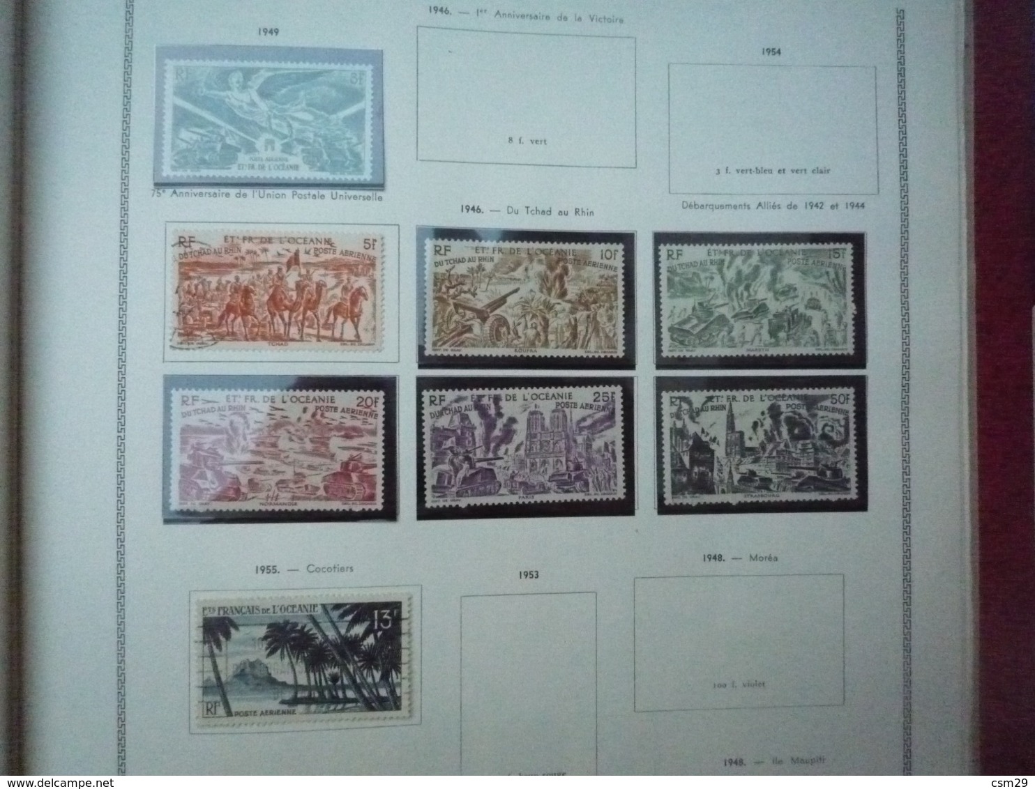 Collection en Album Colonies Françaises  Niger à Ile de Rouad - A compléter -  56 scans