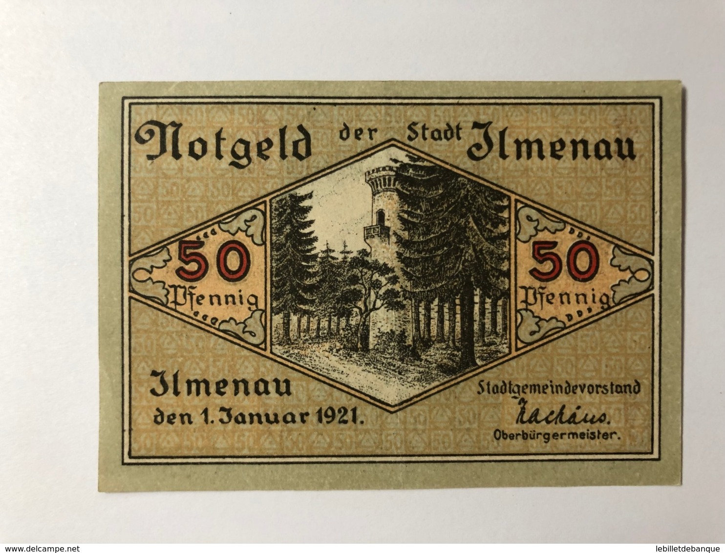 Allemagne Notgeld Jlmenau 50 Pfennig - Verzamelingen